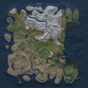 Thumbnail Rust Map: Procedural Map, Size: 4500, Seed: 531684005, 17 Monuments