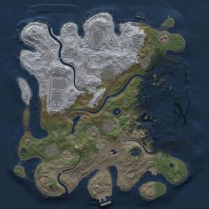 Thumbnail Rust Map: Procedural Map, Size: 4000, Seed: 122748193, 15 Monuments