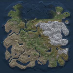 Thumbnail Rust Map: Procedural Map, Size: 4500, Seed: 738894524, 17 Monuments