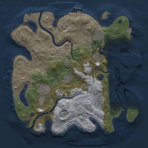 Thumbnail Rust Map: Procedural Map, Size: 3500, Seed: 1994038922, 15 Monuments