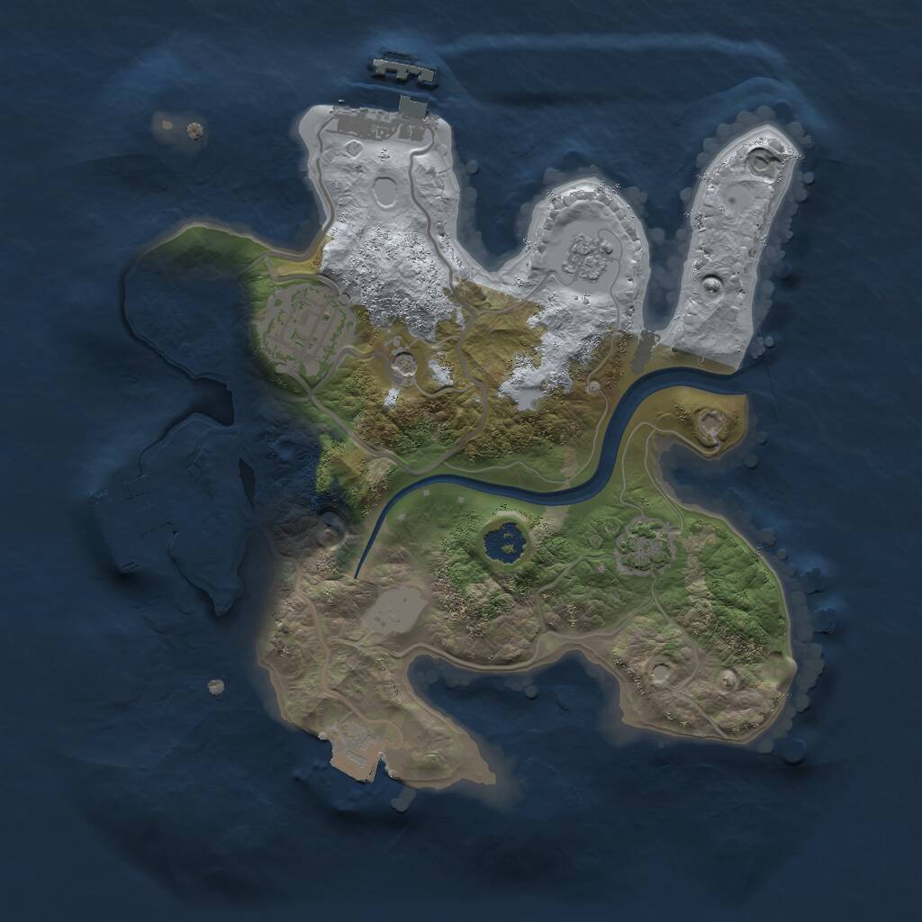 Rust Map: Procedural Map, Size: 2300, Seed: 94639, 7 Monuments