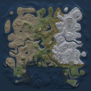 Thumbnail Rust Map: Procedural Map, Size: 4500, Seed: 972419176, 17 Monuments