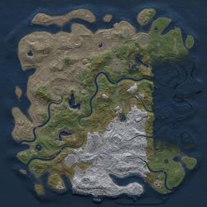 Thumbnail Rust Map: Procedural Map, Size: 4800, Seed: 2060936823, 17 Monuments