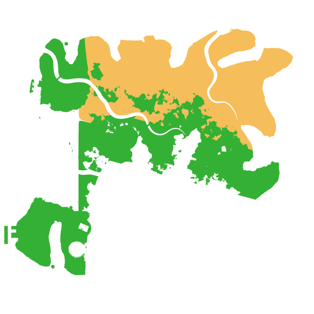 Biome Rust Map: Procedural Map, Size: 3500, Seed: 49526