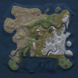 Thumbnail Rust Map: Procedural Map, Size: 3500, Seed: 140368253, 14 Monuments