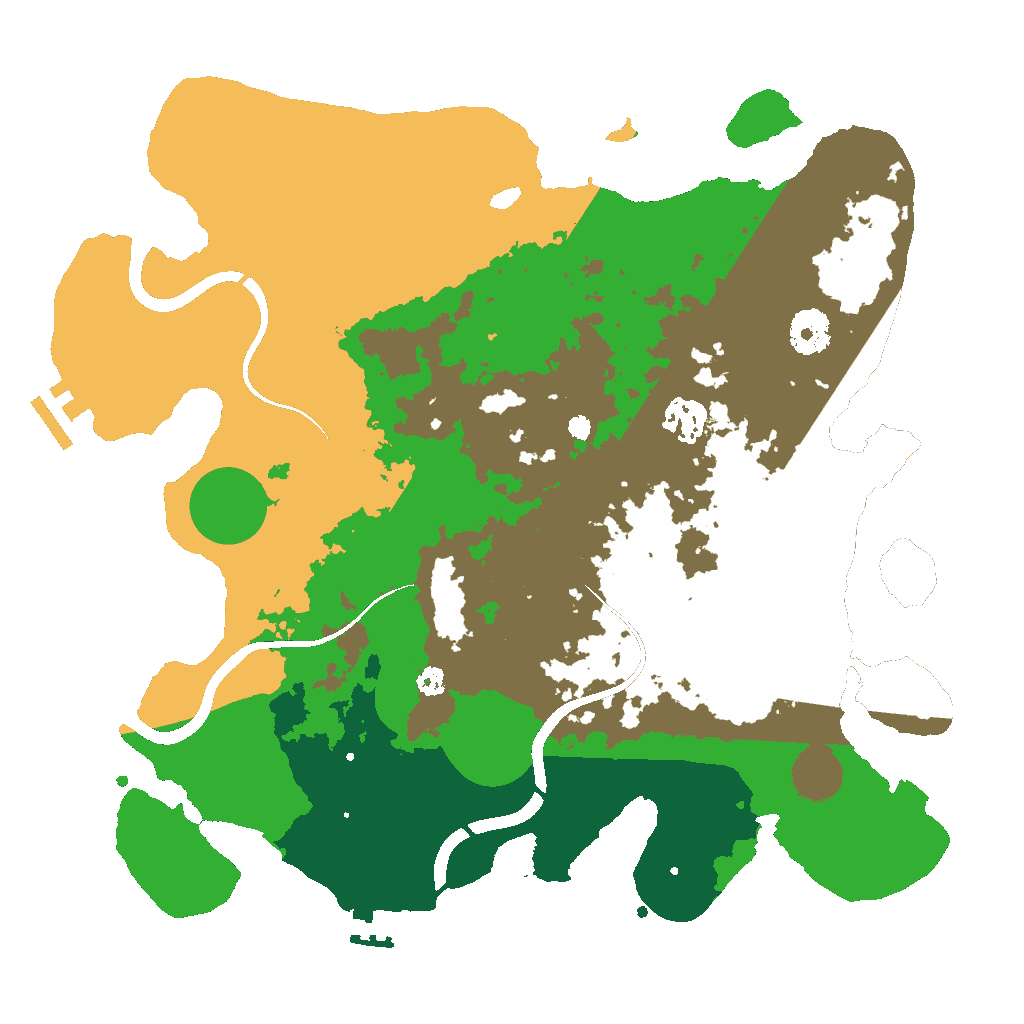 Biome Rust Map: Procedural Map, Size: 3500, Seed: 140368253