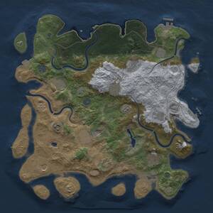 Thumbnail Rust Map: Procedural Map, Size: 4200, Seed: 143254, 19 Monuments