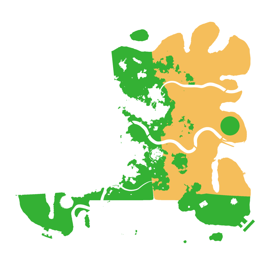 Biome Rust Map: Procedural Map, Size: 3700, Seed: 524432280