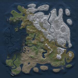 Thumbnail Rust Map: Procedural Map, Size: 4500, Seed: 1038571850, 16 Monuments