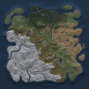 Thumbnail Rust Map: Procedural Map, Size: 4250, Seed: 2020286249, 18 Monuments