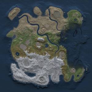 Thumbnail Rust Map: Procedural Map, Size: 3500, Seed: 2010510974, 14 Monuments