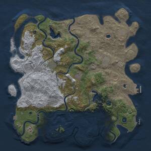 Thumbnail Rust Map: Procedural Map, Size: 4500, Seed: 6749, 17 Monuments