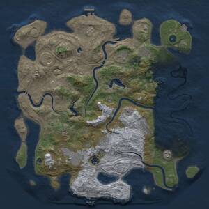 Thumbnail Rust Map: Procedural Map, Size: 4250, Seed: 669077583, 16 Monuments