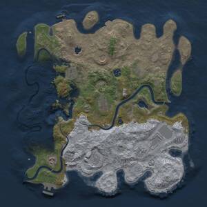 Thumbnail Rust Map: Procedural Map, Size: 4000, Seed: 324482958, 16 Monuments