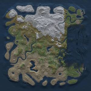 Thumbnail Rust Map: Procedural Map, Size: 4650, Seed: 895077613, 15 Monuments