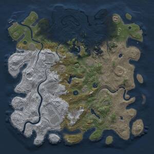 Thumbnail Rust Map: Procedural Map, Size: 4500, Seed: 324232, 17 Monuments