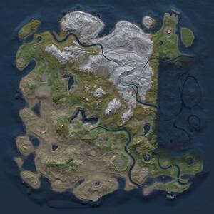 Thumbnail Rust Map: Procedural Map, Size: 4500, Seed: 1122317234, 15 Monuments
