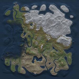 Thumbnail Rust Map: Procedural Map, Size: 4500, Seed: 911398527, 15 Monuments