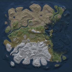 Thumbnail Rust Map: Procedural Map, Size: 4500, Seed: 312560444, 17 Monuments