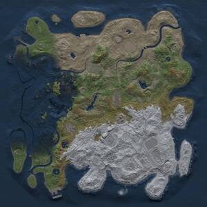 Thumbnail Rust Map: Procedural Map, Size: 4500, Seed: 1547543028, 16 Monuments