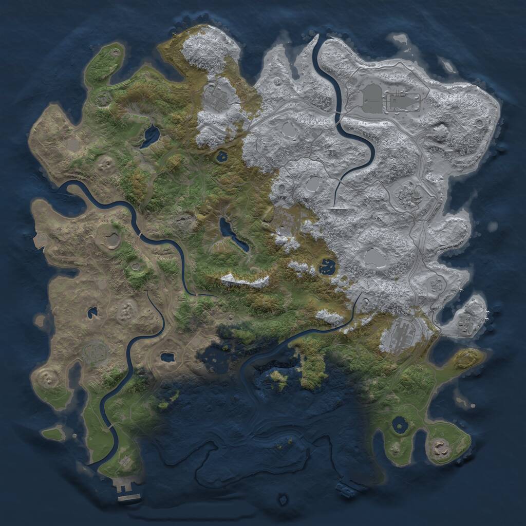 Rust Map: Procedural Map, Size: 4800, Seed: 5632, 17 Monuments
