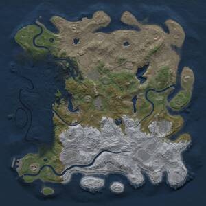 Thumbnail Rust Map: Procedural Map, Size: 4500, Seed: 1681355594, 16 Monuments