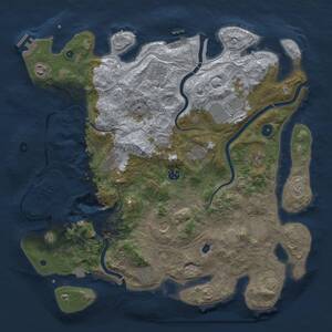Thumbnail Rust Map: Procedural Map, Size: 4300, Seed: 1681754620, 17 Monuments