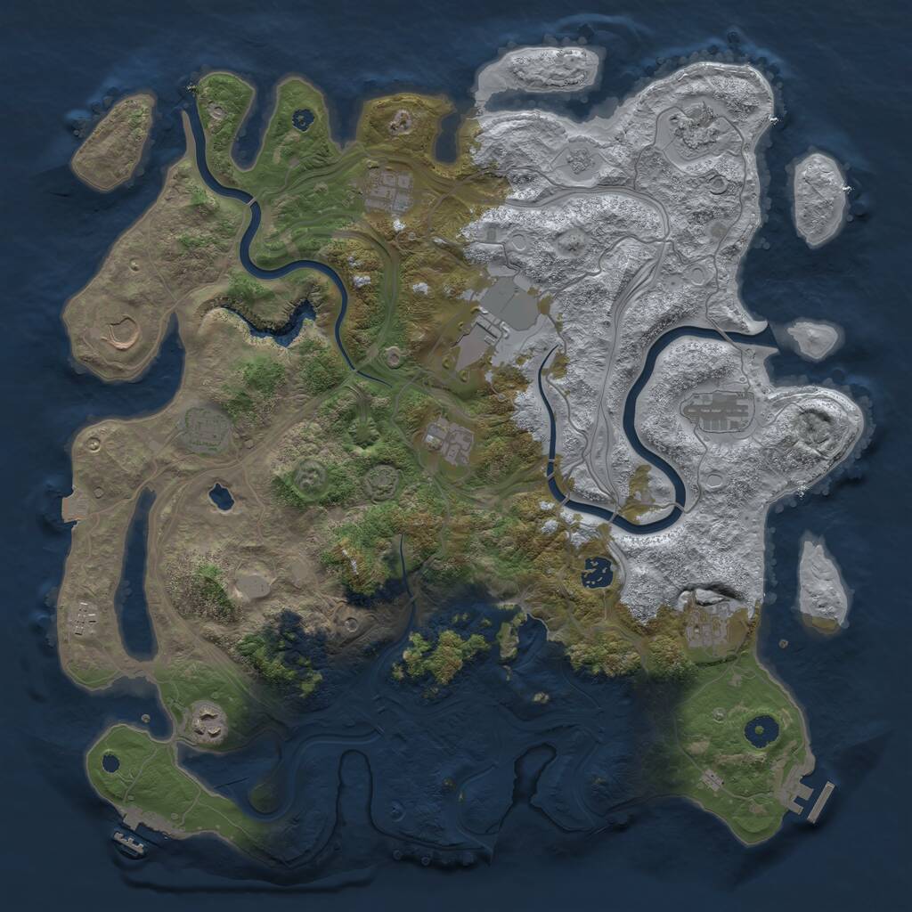 Rust Map: Procedural Map, Size: 4250, Seed: 8471923, 17 Monuments