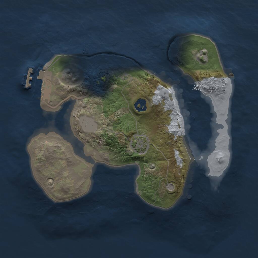 Rust Map: Procedural Map, Size: 2000, Seed: 12040284, 3 Monuments