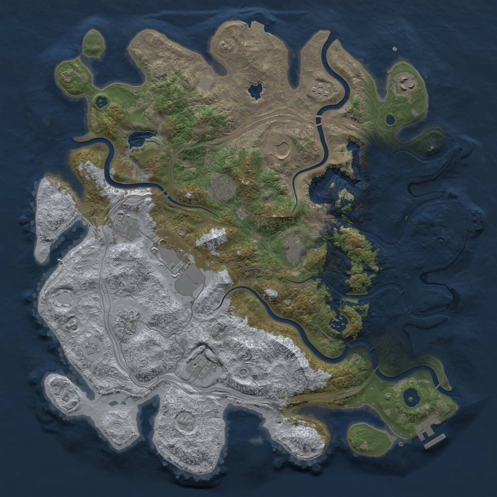 Rust Map: Procedural Map, Size: 4250, Seed: 1536525261, 16 Monuments