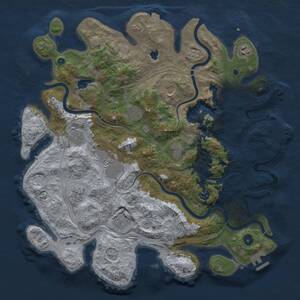 Thumbnail Rust Map: Procedural Map, Size: 4250, Seed: 1536525261, 18 Monuments