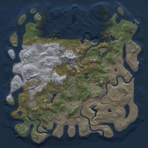 Thumbnail Rust Map: Procedural Map, Size: 5000, Seed: 1755436785, 17 Monuments