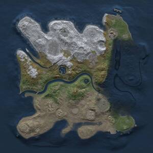 Thumbnail Rust Map: Procedural Map, Size: 3000, Seed: 1576853129, 13 Monuments