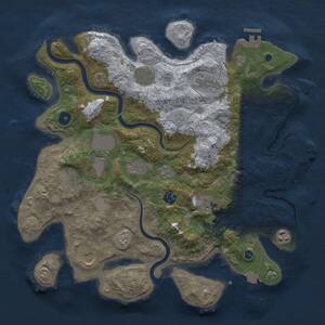 Thumbnail Rust Map: Procedural Map, Size: 3750, Seed: 1290465546, 16 Monuments