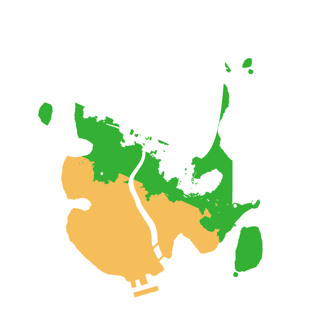 Biome Rust Map: Procedural Map, Size: 2500, Seed: 200240277