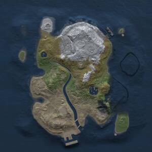 Thumbnail Rust Map: Procedural Map, Size: 2500, Seed: 200240277, 9 Monuments