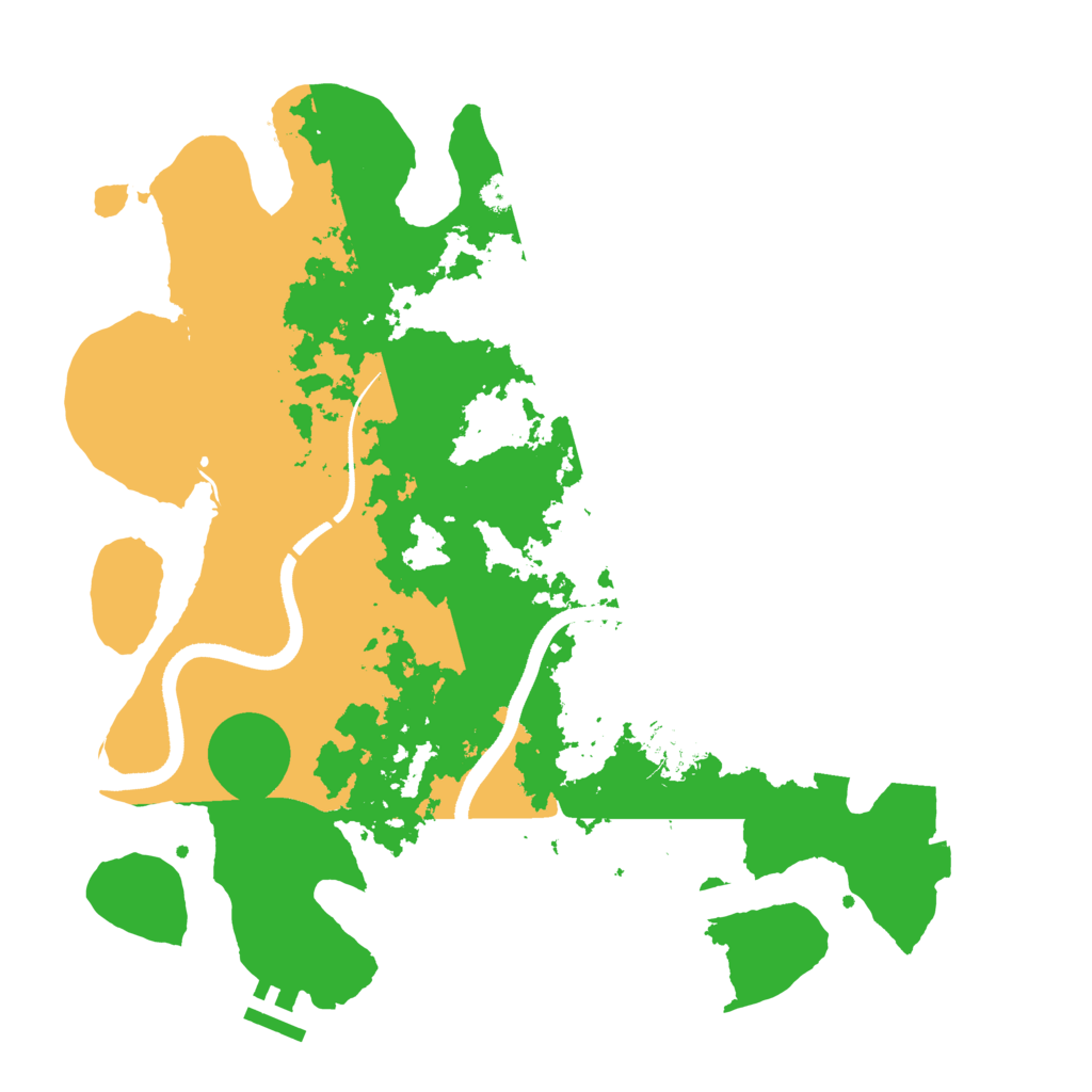 Biome Rust Map: Procedural Map, Size: 3500, Seed: 145263