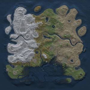 Thumbnail Rust Map: Procedural Map, Size: 4500, Seed: 1627579691, 17 Monuments