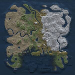 Thumbnail Rust Map: Procedural Map, Size: 4500, Seed: 214115, 16 Monuments