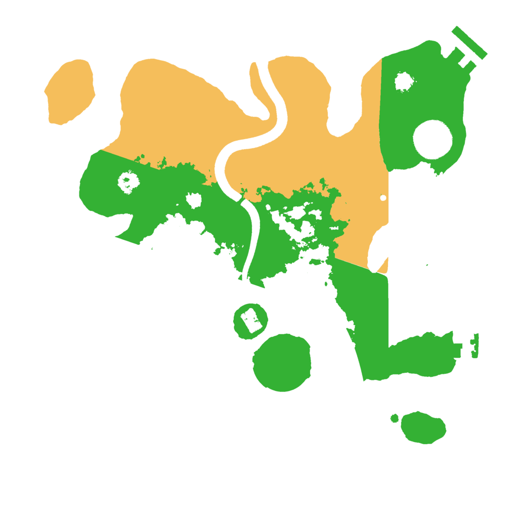 Biome Rust Map: Procedural Map, Size: 2500, Seed: 4521