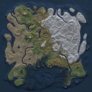 Thumbnail Rust Map: Procedural Map, Size: 4500, Seed: 380719752, 17 Monuments
