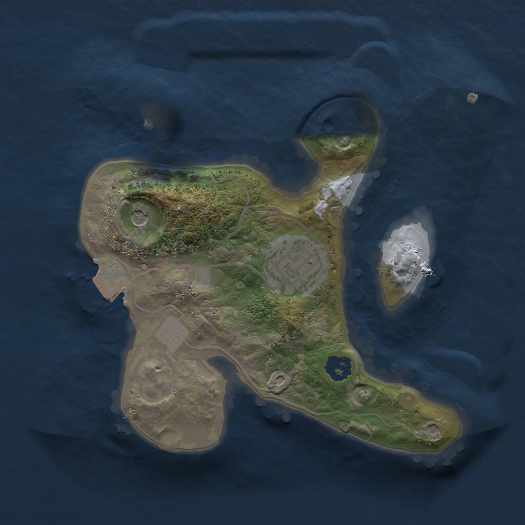 Rust Map: Procedural Map, Size: 2000, Seed: 2006339190, 3 Monuments