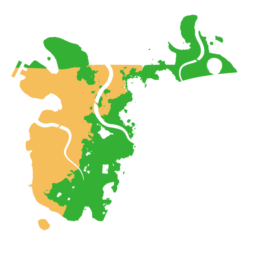 Biome Rust Map: Procedural Map, Size: 3000, Seed: 42343354