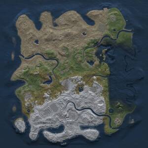 Thumbnail Rust Map: Procedural Map, Size: 4500, Seed: 353601043, 17 Monuments