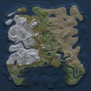 Thumbnail Rust Map: Procedural Map, Size: 4000, Seed: 1130931400, 15 Monuments
