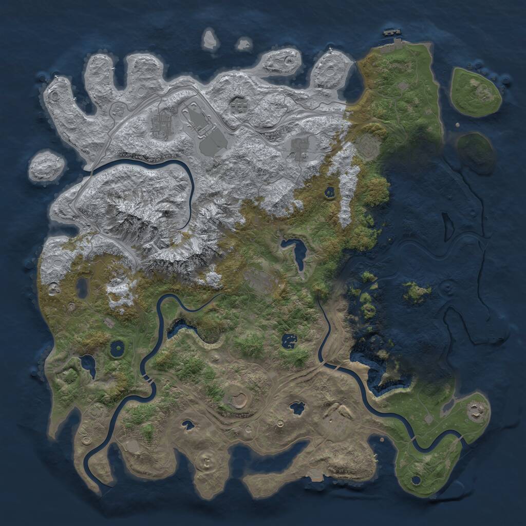 Rust Map: Procedural Map, Size: 5000, Seed: 20240815, 17 Monuments