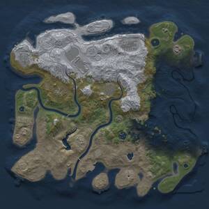 Thumbnail Rust Map: Procedural Map, Size: 4000, Seed: 2469953, 14 Monuments