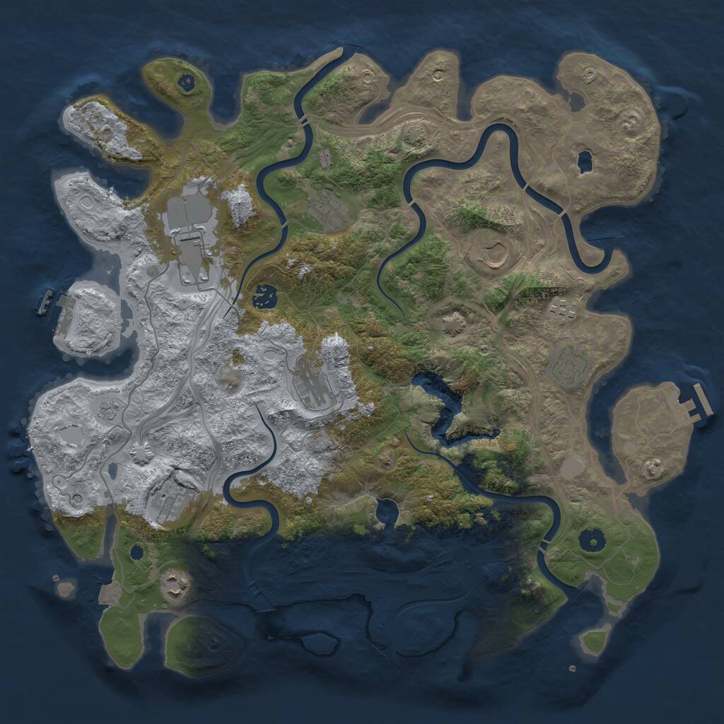 Rust Map: Procedural Map, Size: 4250, Seed: 2016387659, 15 Monuments