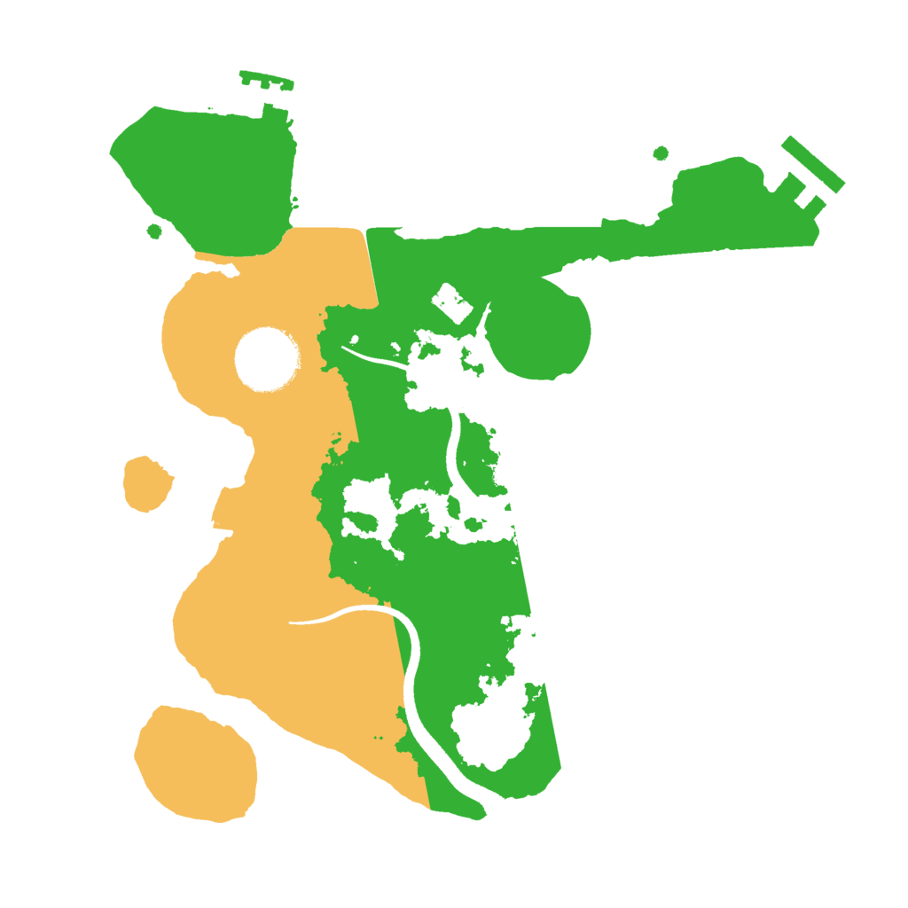 Biome Rust Map: Procedural Map, Size: 2500, Seed: 2060536343