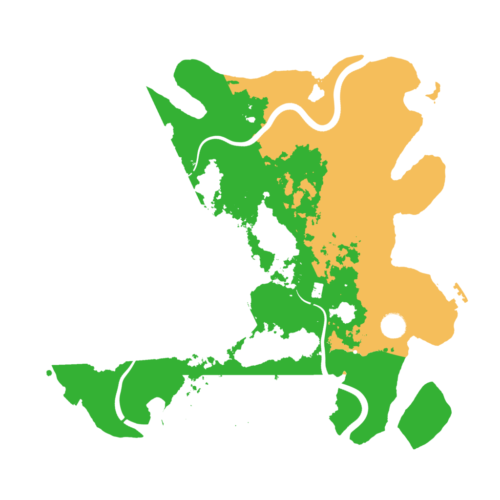 Biome Rust Map: Procedural Map, Size: 3500, Seed: 58743